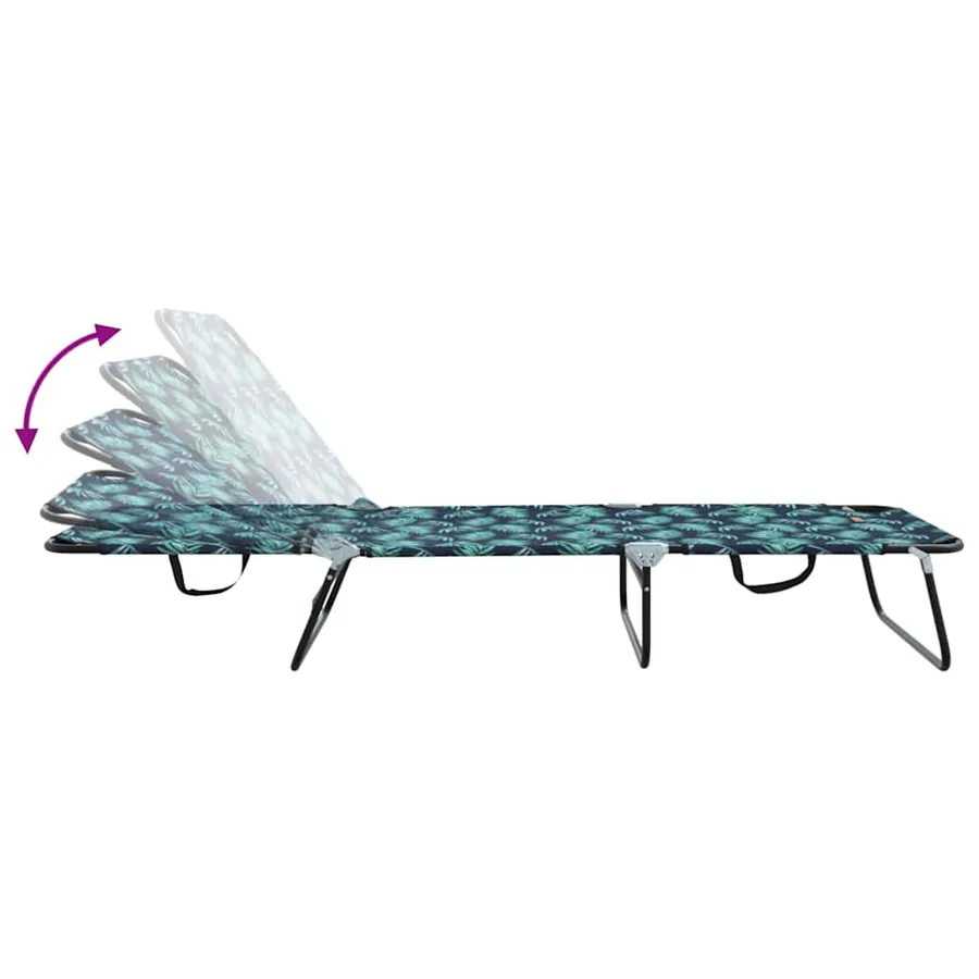 Chaise longue pliante Multicolore 188 x 57 x 86,5 cm Polyester - 9