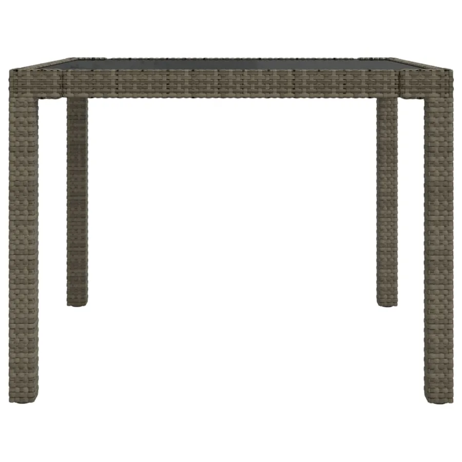 Ensemble à manger d'extérieur 3pcs coussins gris résine tressée - 10