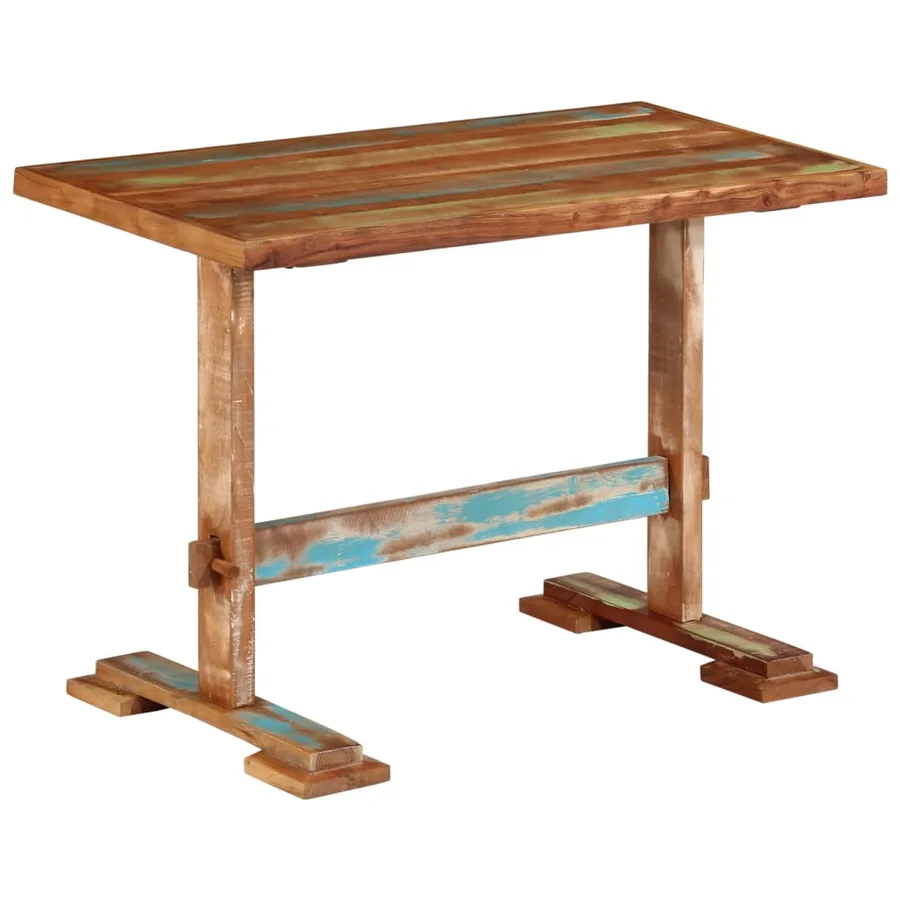 Table à manger 110x55x78 cm bois massif de récupération