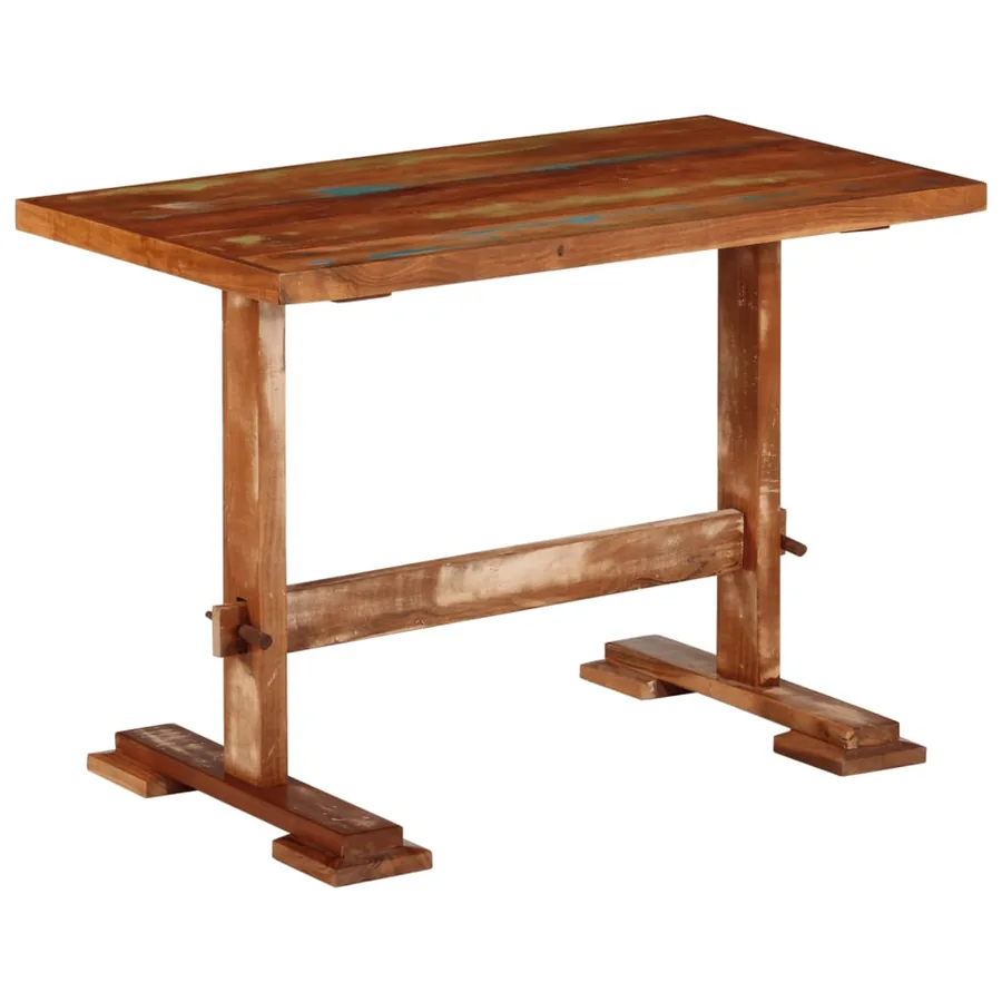 Table à manger 110x55x78 cm bois massif de récupération - 10