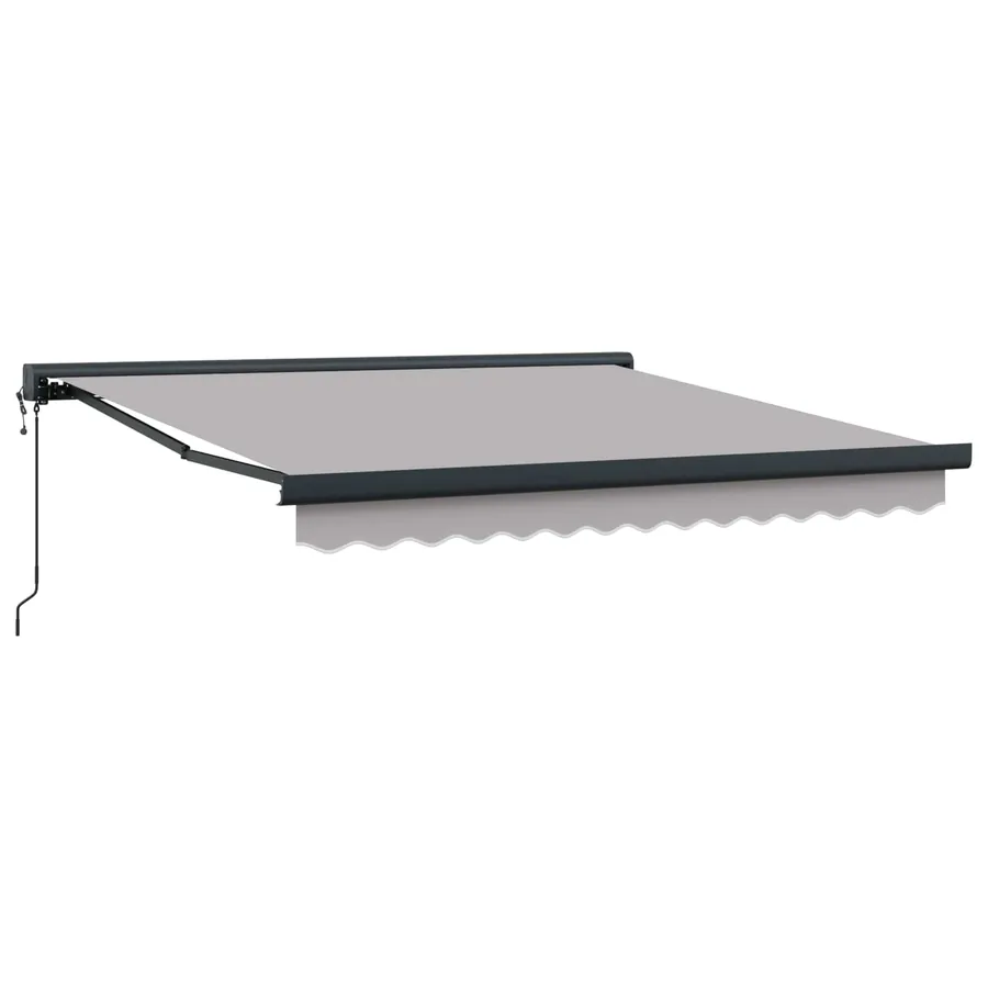 Auvent rétractable Gris clair 350 x 250 x 165 cm Tissu et Métal - 2