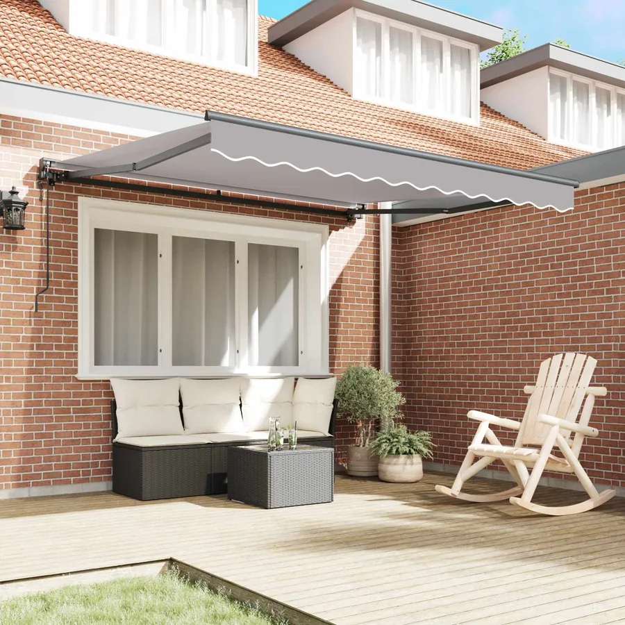 Cadre d'auvent Gris clair 350 x 250 cm - 3