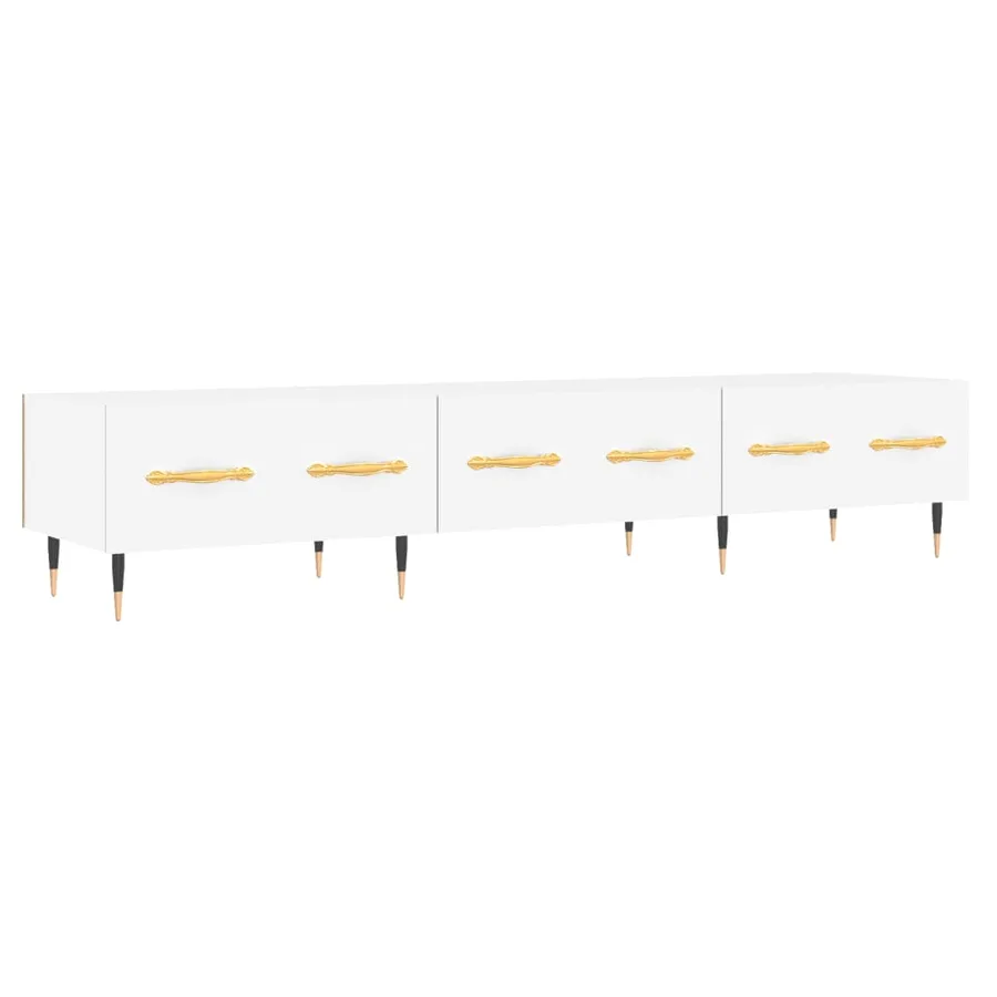 Meuble TV blanc 150x36x30 cm bois d'ingénierie - 2