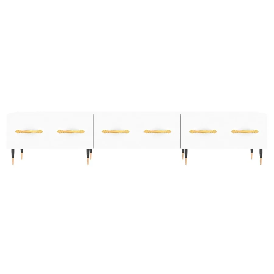 Meuble TV blanc 150x36x30 cm bois d'ingénierie - 5