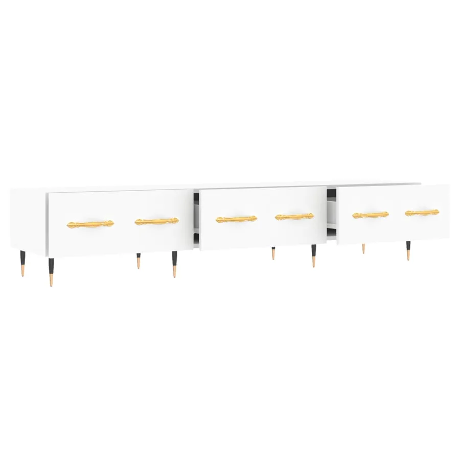 Meuble TV blanc 150x36x30 cm bois d'ingénierie - 6