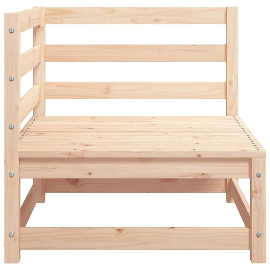 Canapé d'angle de jardin coussins anthracite Bois de pin massif - 6