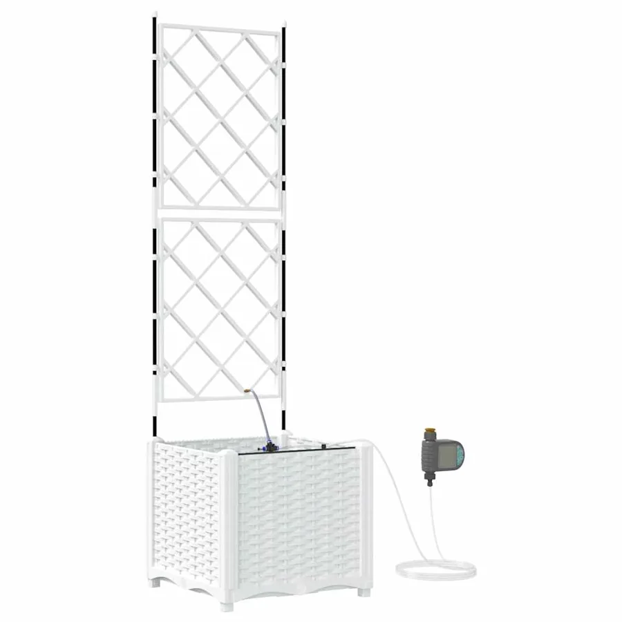 Cache-pot de jardin Blanc 40 x 40 x 142 cm PP - 2