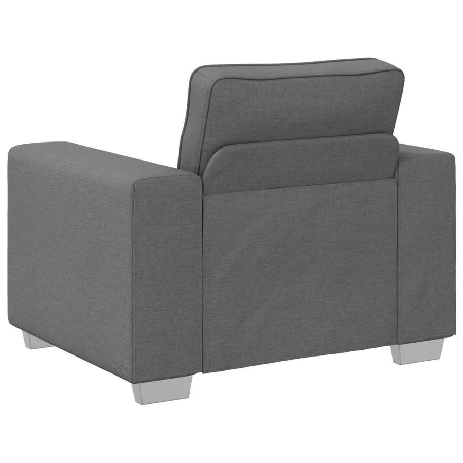 Canapé 3 pcs Gris foncé 219 x 80 x 82 cm Tissu en lin mélangé - 7