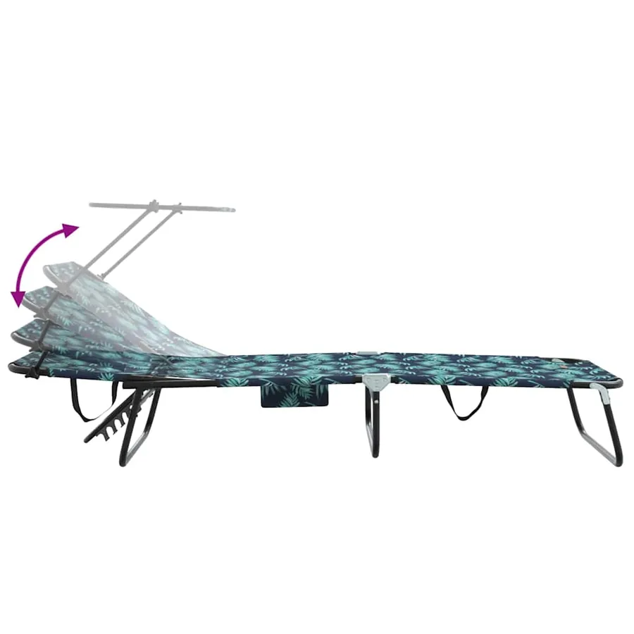 Chaise longue pliante 2 pcs Multicolore 190 x 57 x 81 cm oxford - 8