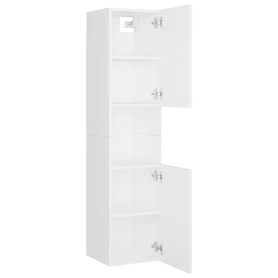 Ensemble de meubles de salle de bain Blanc Aggloméré - 5