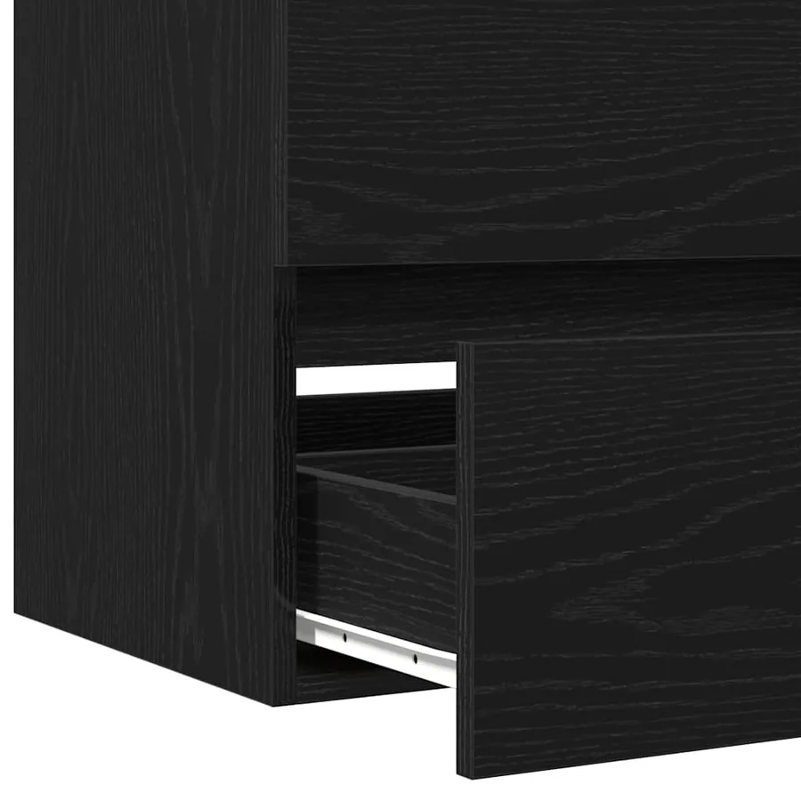 Meuble de Lavabo de Salle de Bain Chêne noir 90 x 38,5 x 45 cm - 9