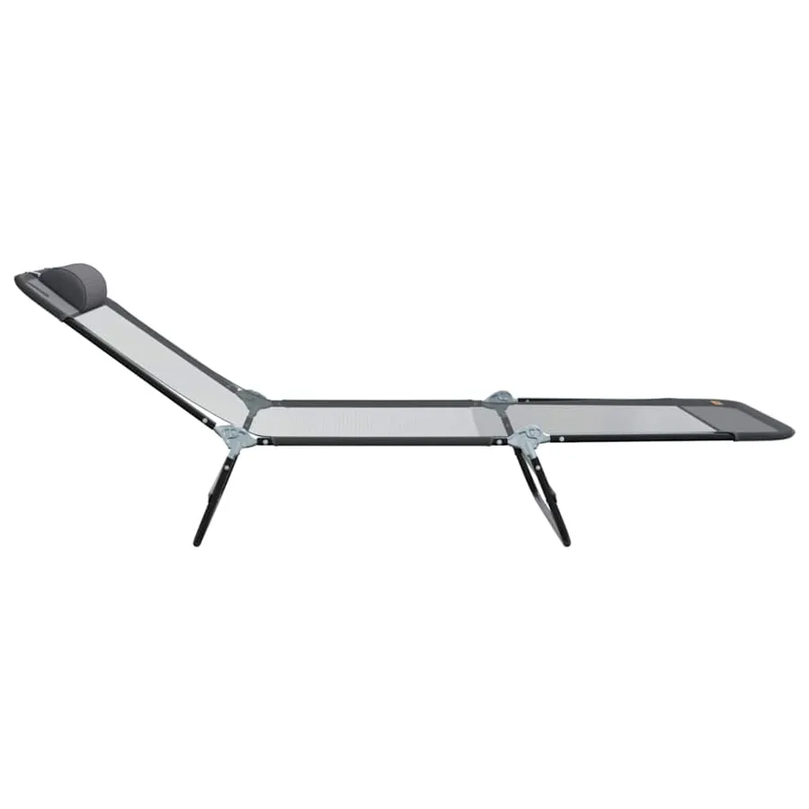Chaise longue pliante Noir 182 x 55 x 85,5 cm Textilène - 16