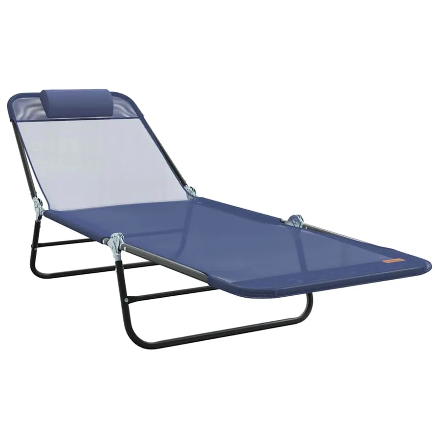 Chaise longue pliante Noir 182 x 55 x 85,5 cm Textilène - 24