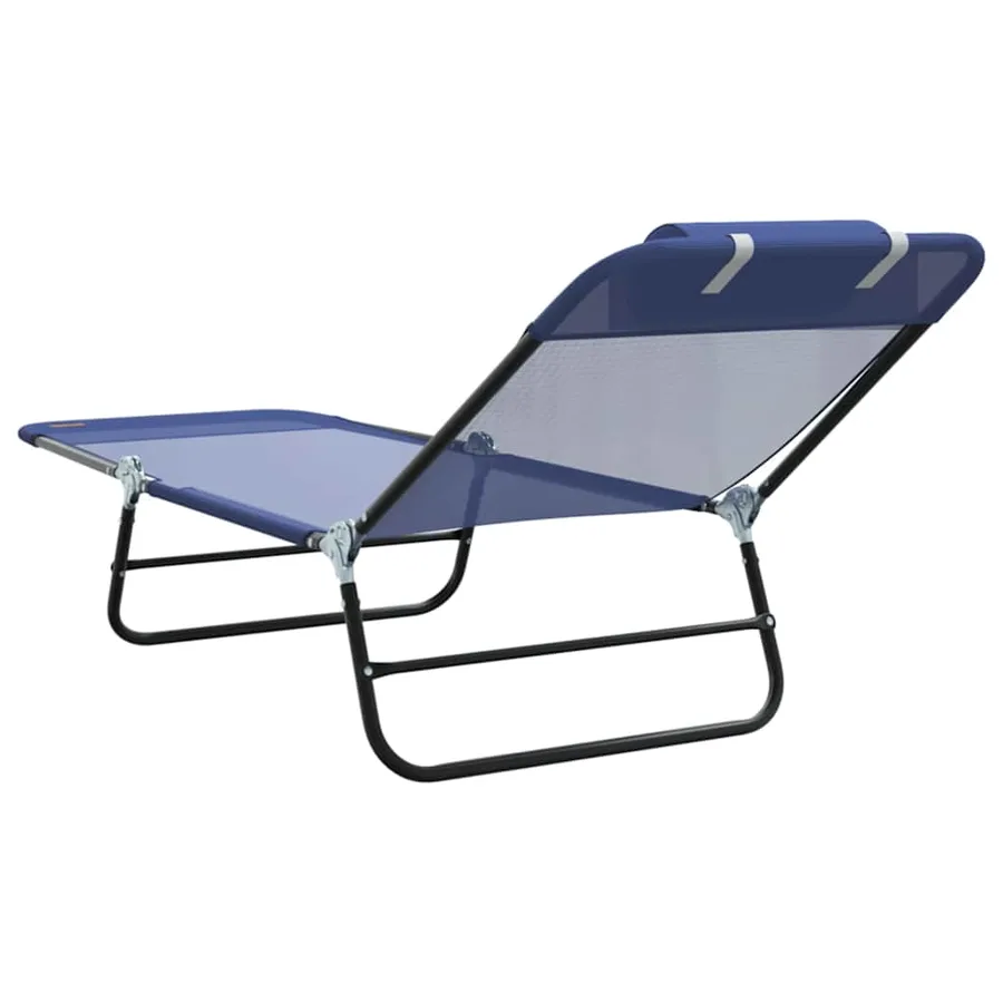 Chaise longue pliante Noir 182 x 55 x 85,5 cm Textilène - 28