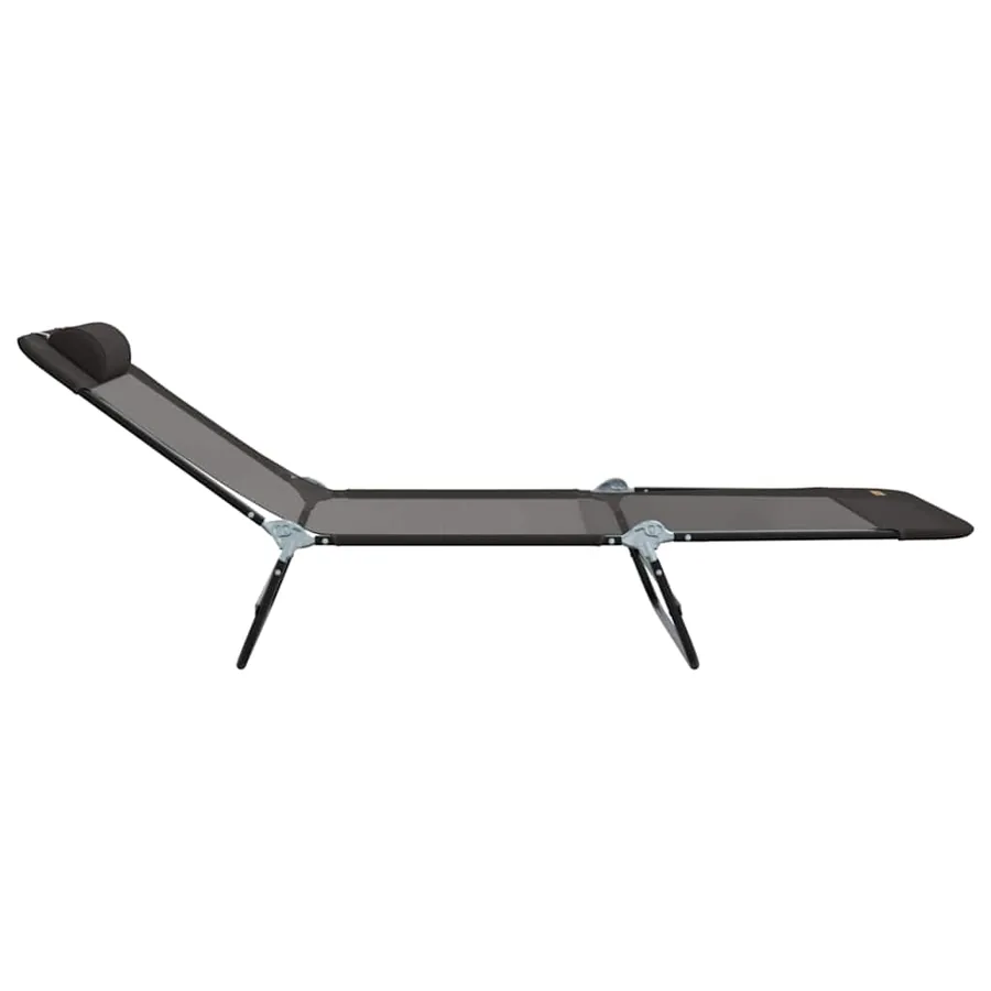 Chaise longue pliante Noir 182 x 55 x 85,5 cm Textilène - 39