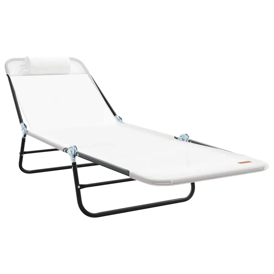 Chaise longue pliante Noir 182 x 55 x 85,5 cm Textilène - 47