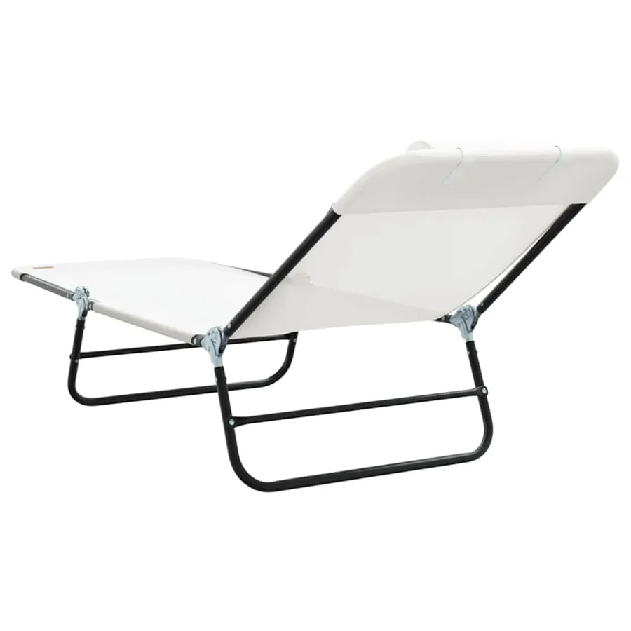 Chaise longue pliante Noir 182 x 55 x 85,5 cm Textilène - 51