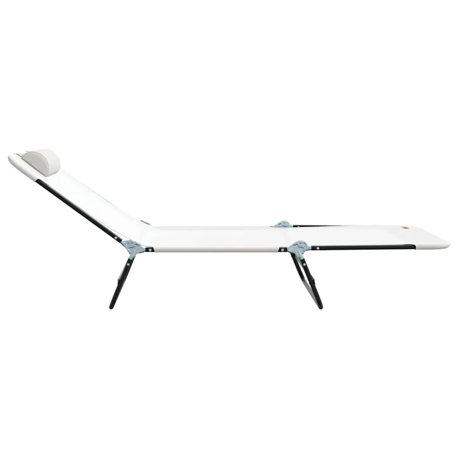 Chaise longue pliante Noir 182 x 55 x 85,5 cm Textilène - 62