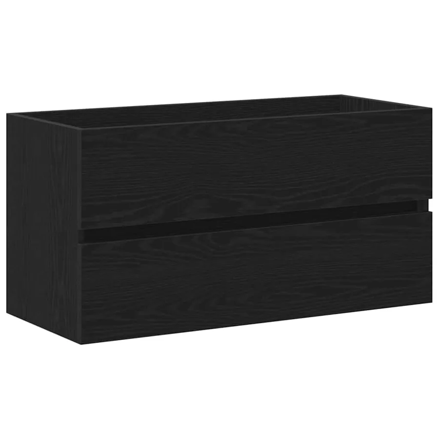 Meuble de Lavabo de Salle de Bain Chêne noir 90 x 39 x 62 cm - 6