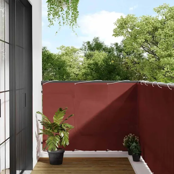 Paravent de balcon couleur terre cuite 120 x 1000 cm 100 % polyester Oxford