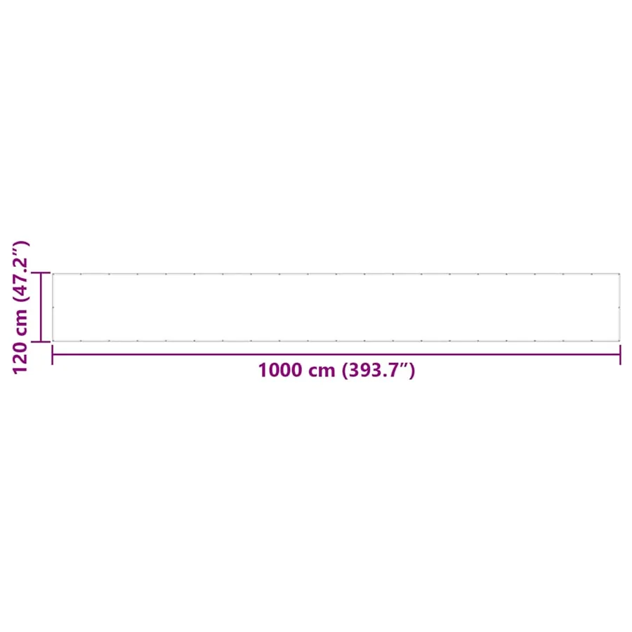 Paravent de balcon couleur terre cuite 120 x 1000 cm 100 % polyester Oxford - 6