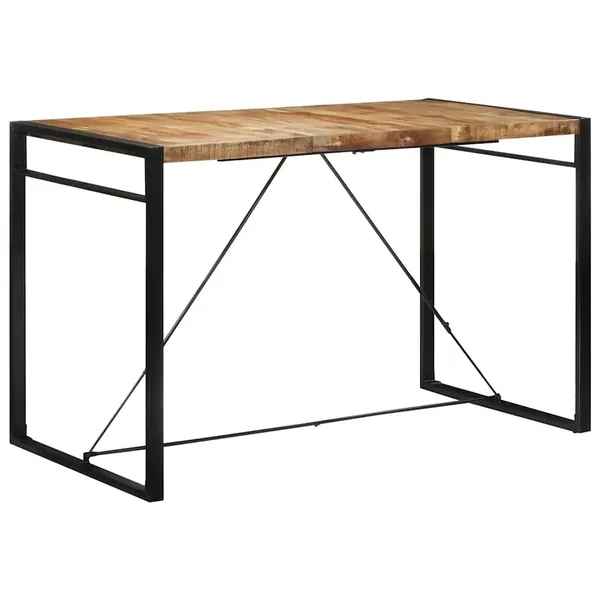 Table de bar 175x90x110 cm bois de manguier massif brut