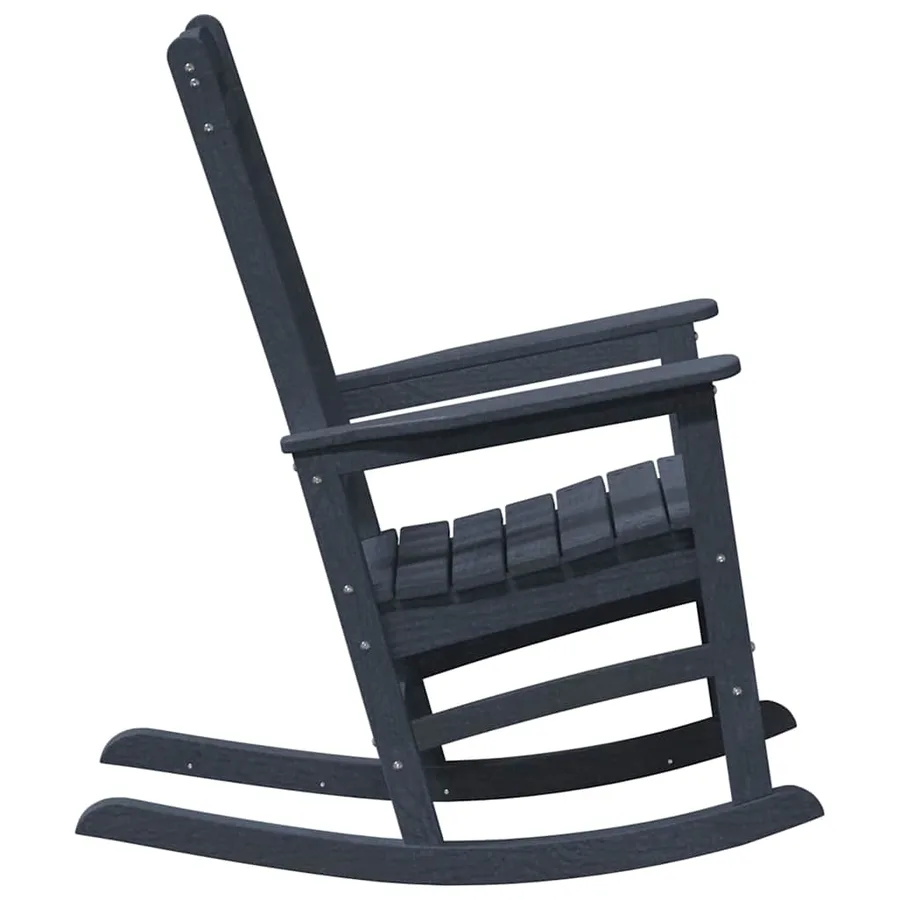 Chaise Berçante de Jardin Bleu marine 92 x 70 x 108 cm HDPE - 5