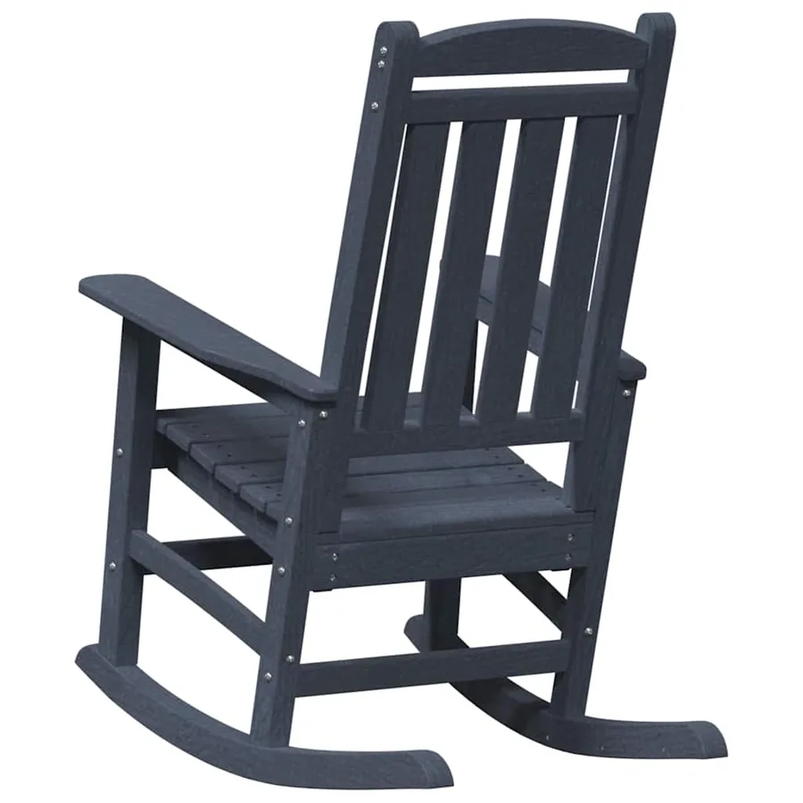 Chaise Berçante de Jardin Bleu marine 92 x 70 x 108 cm HDPE - 6