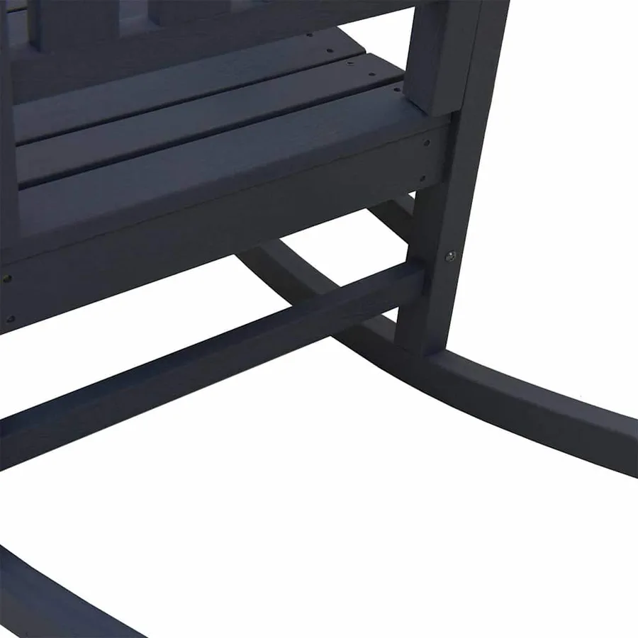 Chaise Berçante de Jardin Bleu marine 92 x 70 x 108 cm HDPE - 7