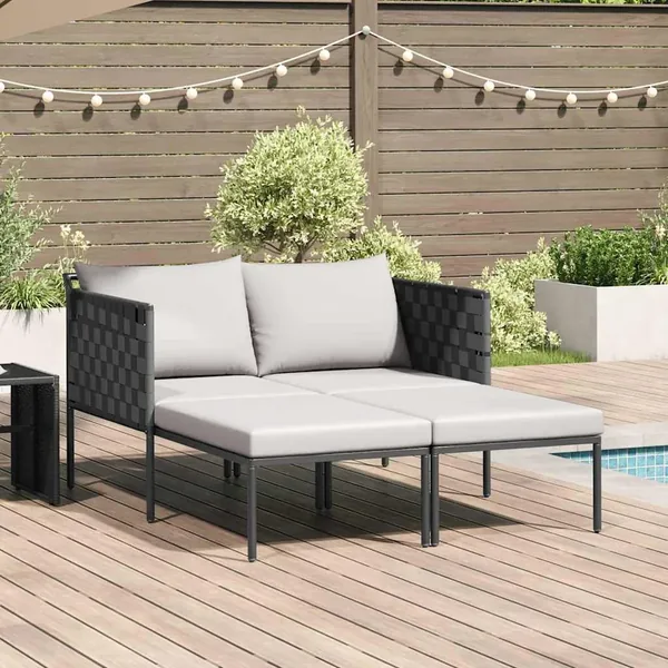 Transat Anthracite 153 x 115 x 69.5 cm Acier enduit de poudre
