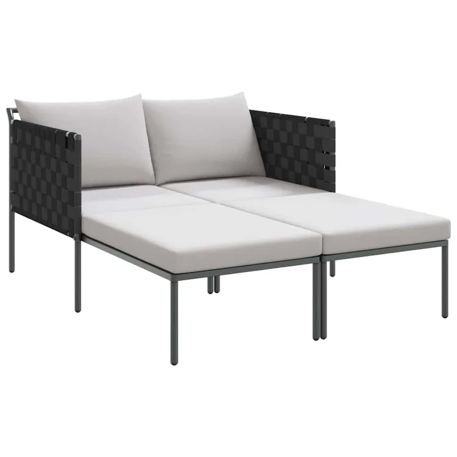 Transat Anthracite 153 x 115 x 69.5 cm Acier enduit de poudre - 2