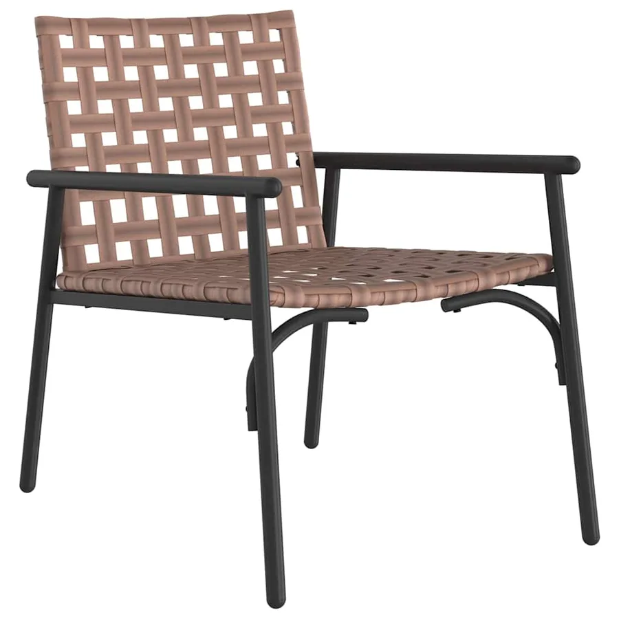 Chaise de jardin 2 pcs Marron 78 x 55,5 x 75,5 cm polyrotin - 4