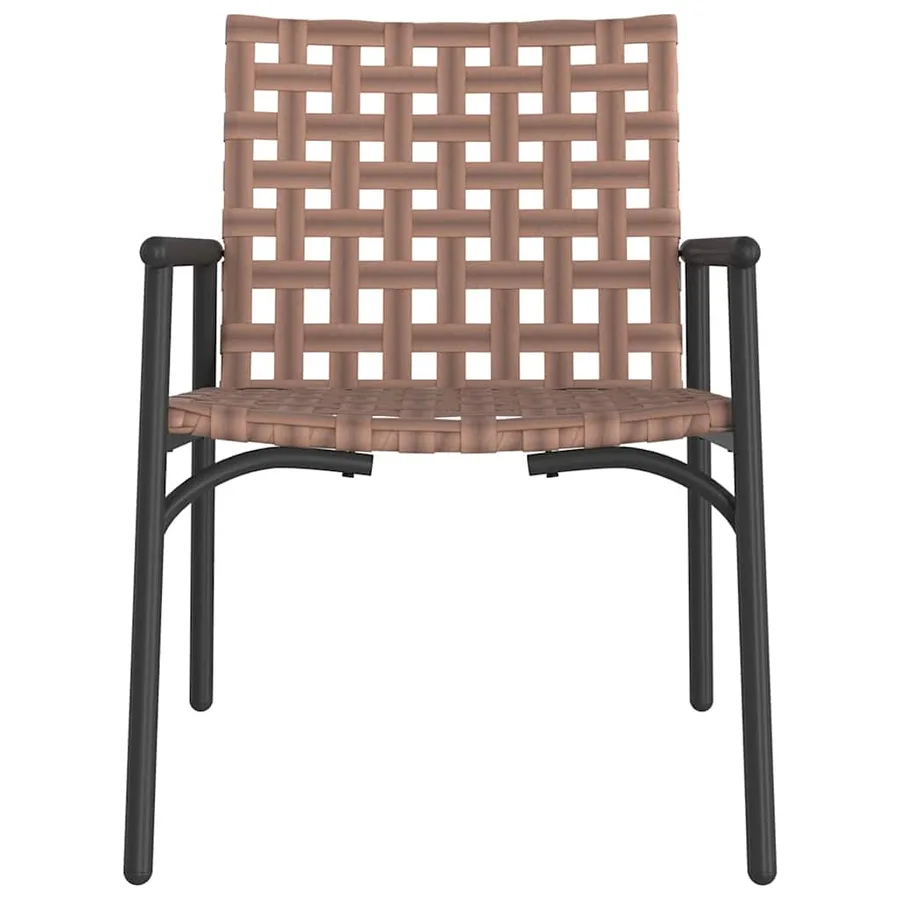 Chaise de jardin 2 pcs Marron 78 x 55,5 x 75,5 cm polyrotin - 5