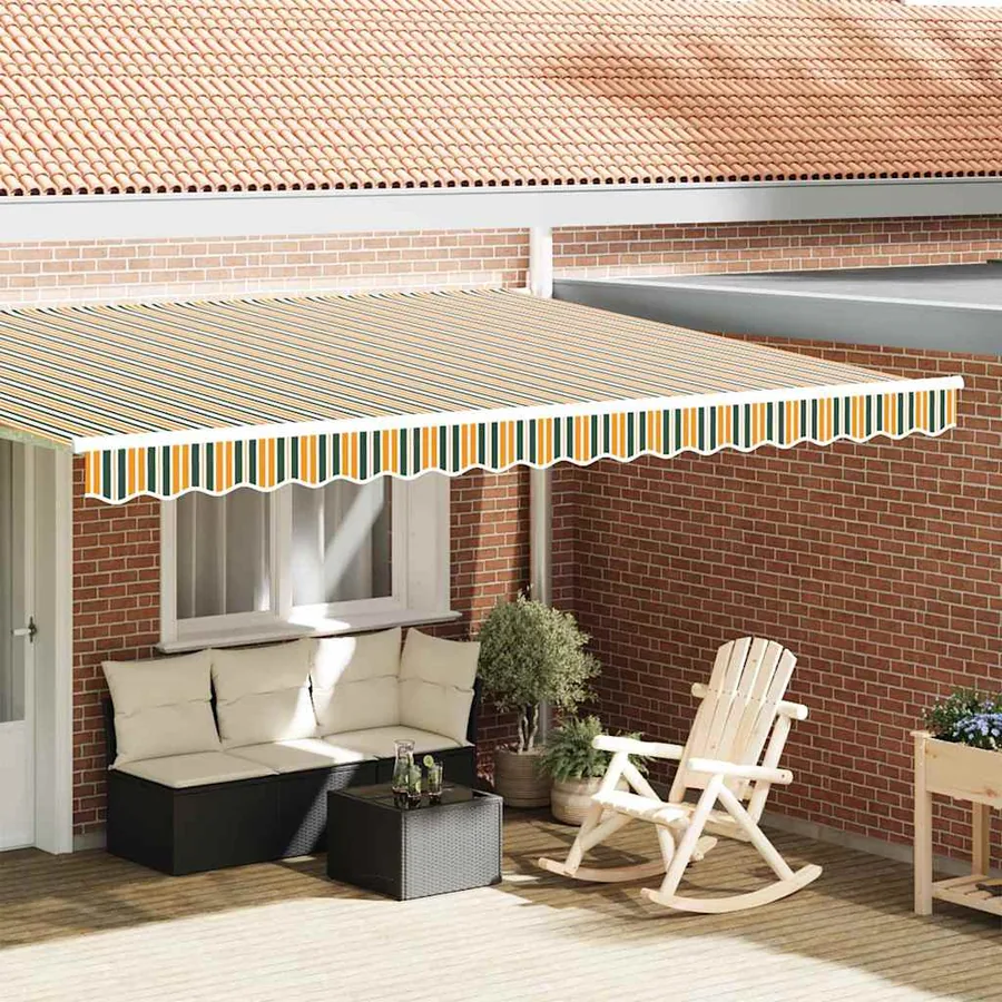 Remplacement de lambrequin Vert et jaune 4,5 m Polyester