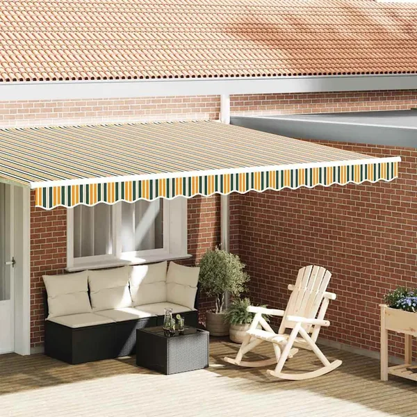 Remplacement de lambrequin Vert et jaune 4,5 m Polyester