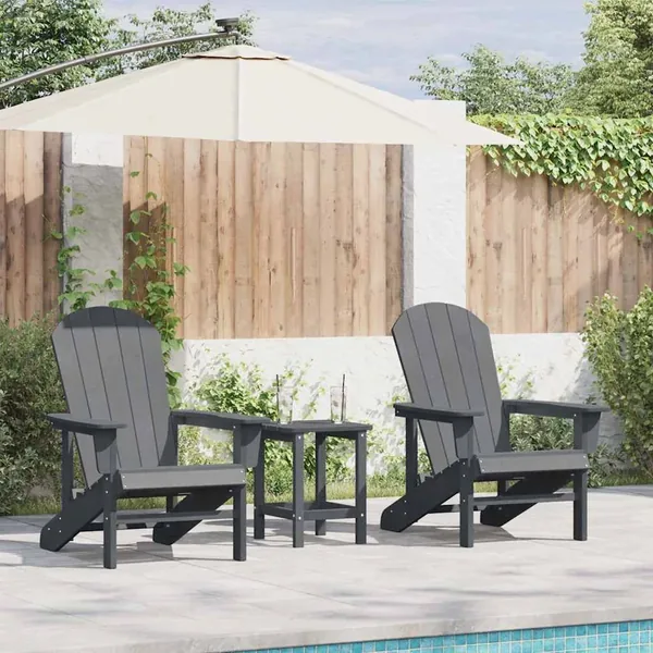 Chaise de jardin 2 pcs Gris clair 82 x 74 x 92 cm Polyéthylène