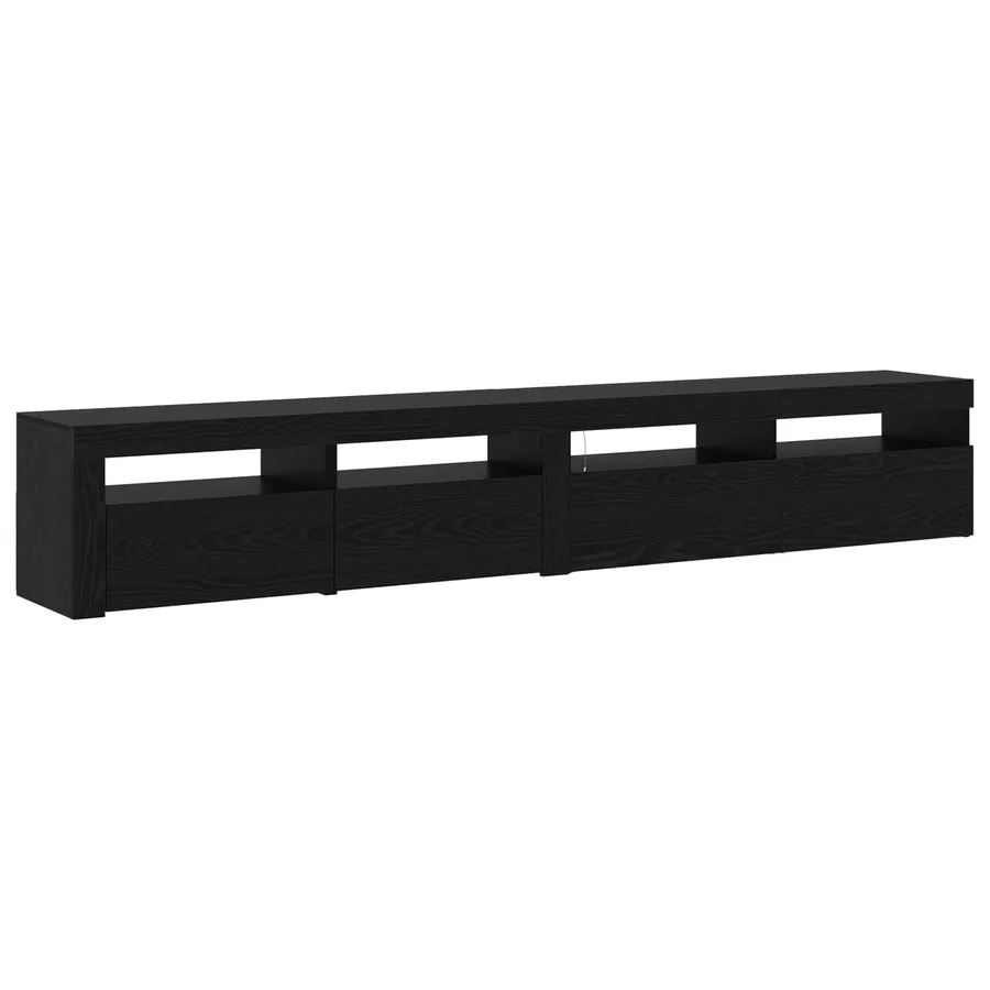 Meuble TV 2 pcs Chêne noir 240 x 35 x 40 cm Bois d'ingénierie - 9