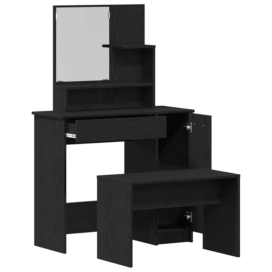Ensemble de Coiffeuse 2 pcs Chêne noir Bois d'ingénierie - 5
