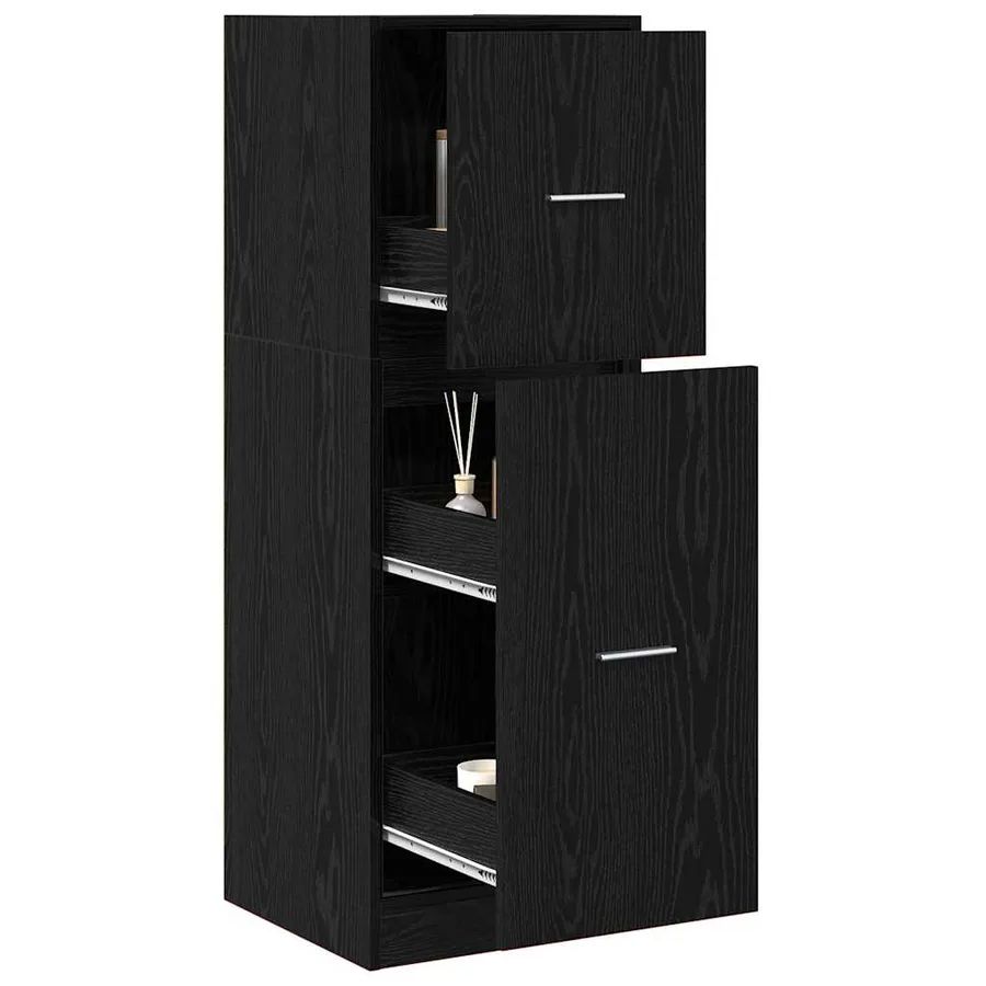 Cabinet de Pharmacie Chêne noir 40 x 41 x 118 cm - 2