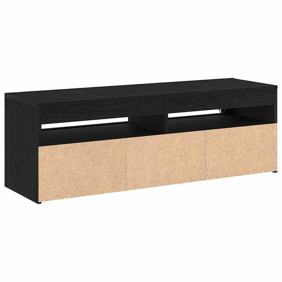Meuble TV Chêne noir 120 x 35 x 40 cm Bois d'ingénierie - 10