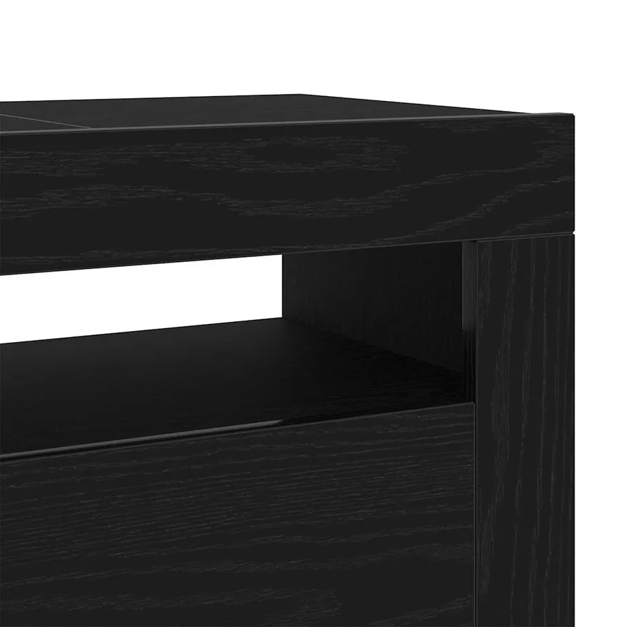 Meuble TV Chêne noir 120 x 35 x 40 cm Bois d'ingénierie - 11