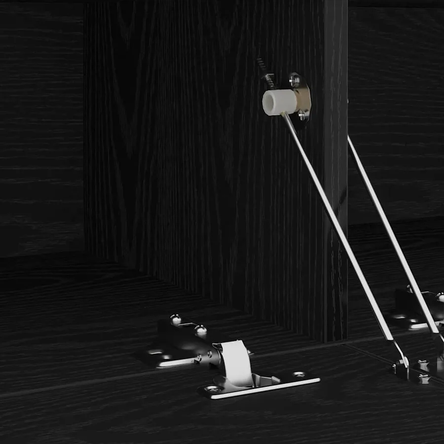 Meuble TV Chêne noir 120 x 35 x 40 cm Bois d'ingénierie - 12