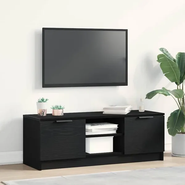 Meuble TV Chêne noir 102 x 32 x 35.5 cm Bois d'ingénierie