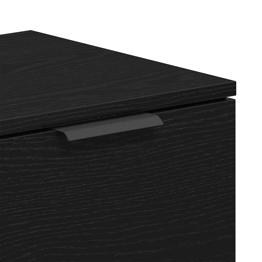 Meuble TV Chêne noir 102 x 32 x 35.5 cm Bois d'ingénierie - 9