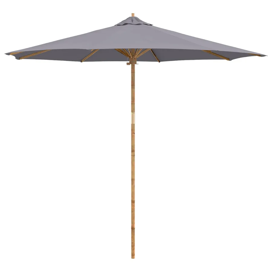 Parasol de jardin Gris foncé Ø 270 x 260 cm Bambou - 2
