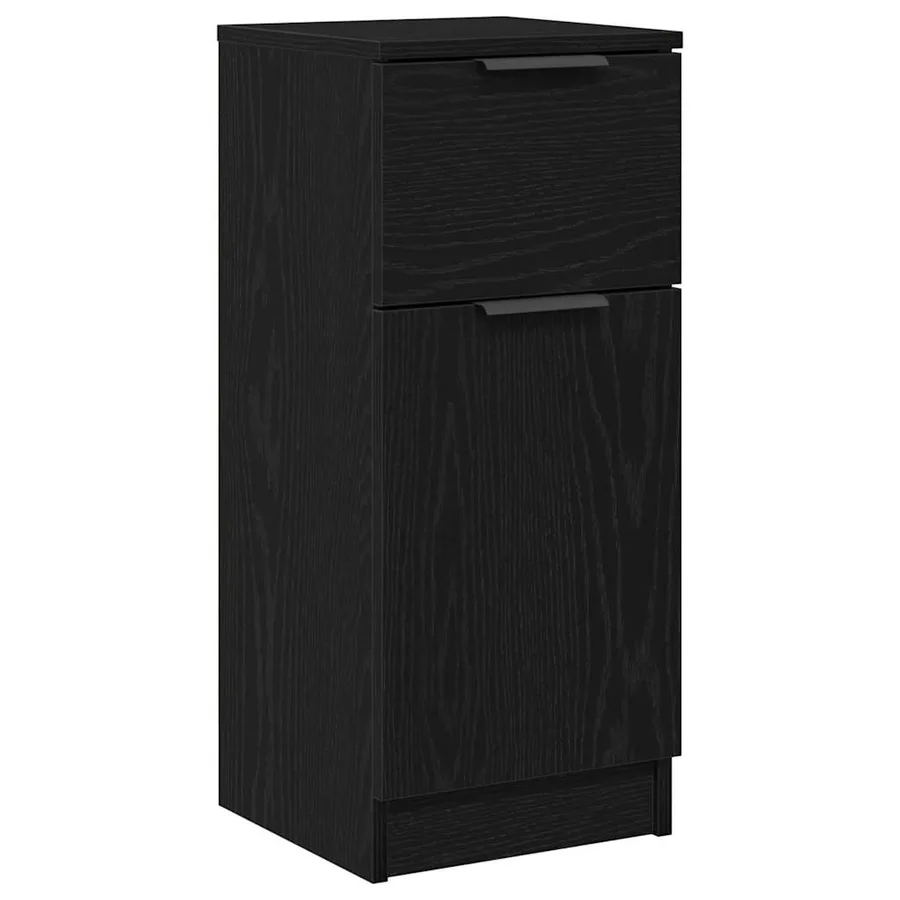 Buffet avec tiroir Chêne noir 30 x 30 x 70 cm Bois d'ingénierie - 2