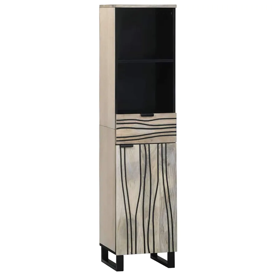 Ensemble de mobilier de salle de bain avec tiroir 3 pcs Blanc - 5