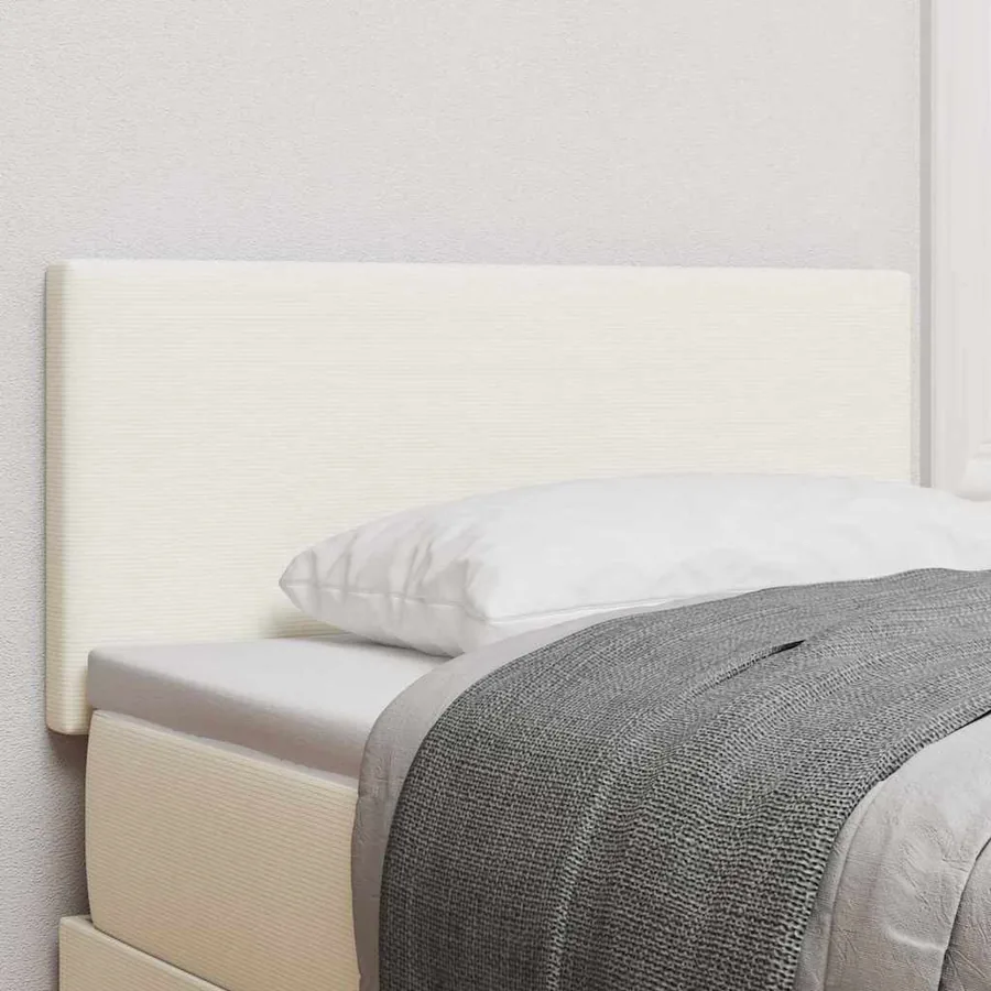 Tête de lit Crème 100 cm Tissu en velours côtelé