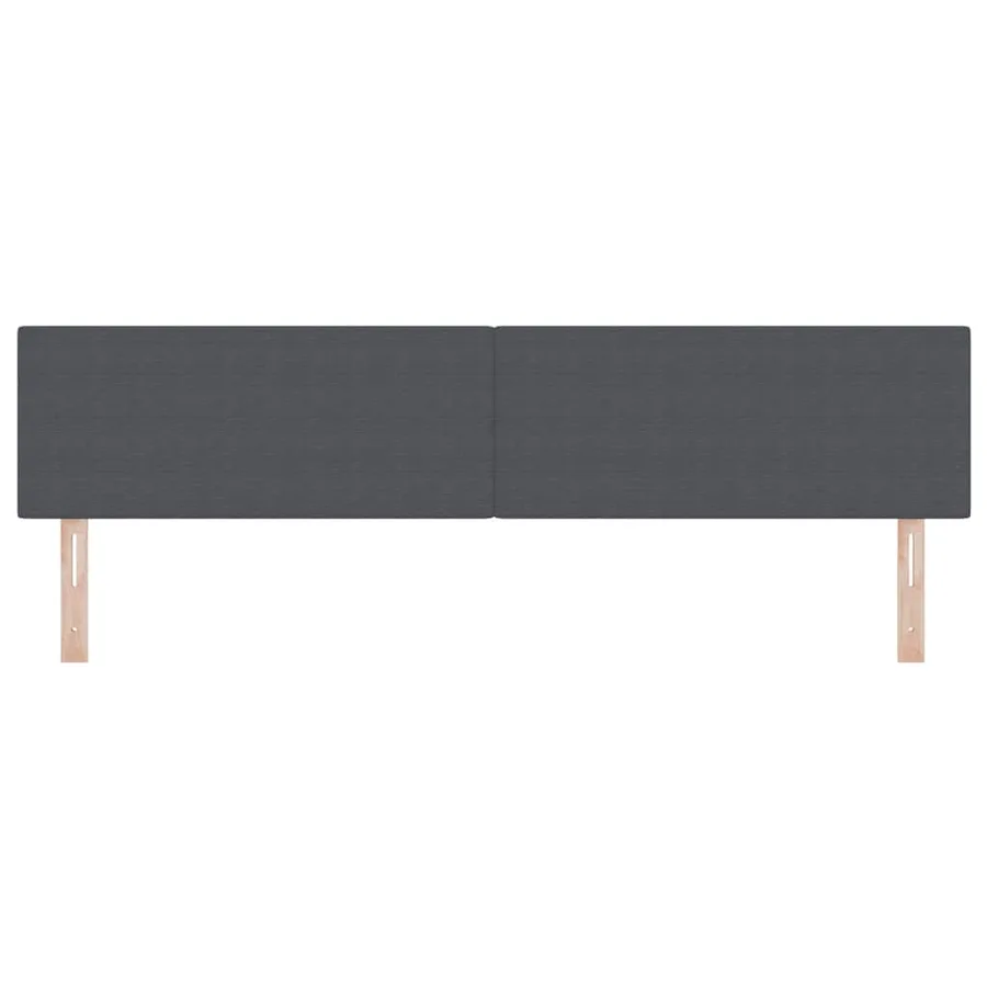 Tête de lit Gris foncé 200 cm Tissu en velours côtelé - 4