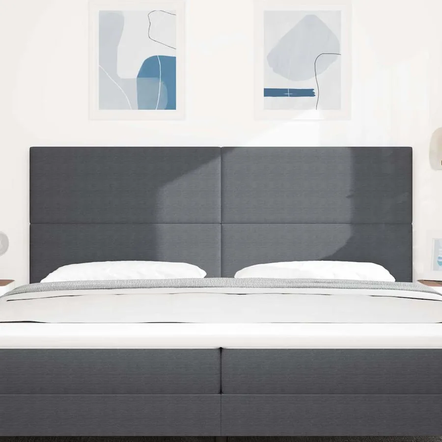 Tête de lit Gris foncé 200 cm Tissu en velours côtelé - 3